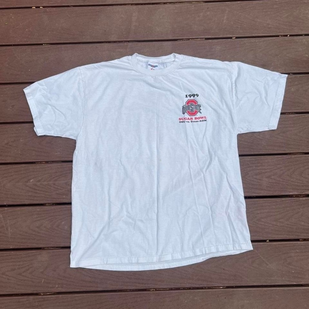 Vintage 1999 Sugar Bowl Ohio State Buckeyes OSU vs. Texas A&M Men's T-Shirt (XL)